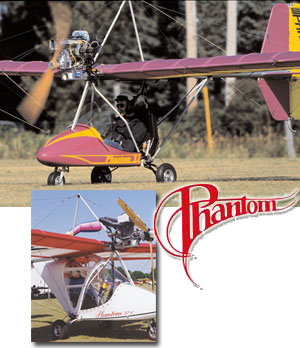 I've just updated a review of the Phantom X-1 (top) for the 11/07 issue of Light Sport and Ultralight Flying magazine. When built carefully to stay within Part (possible even with the 40-hp Rotax 447), it requires no pilot license or medical, no FAA registration, and no LSA airworthiness certificate.