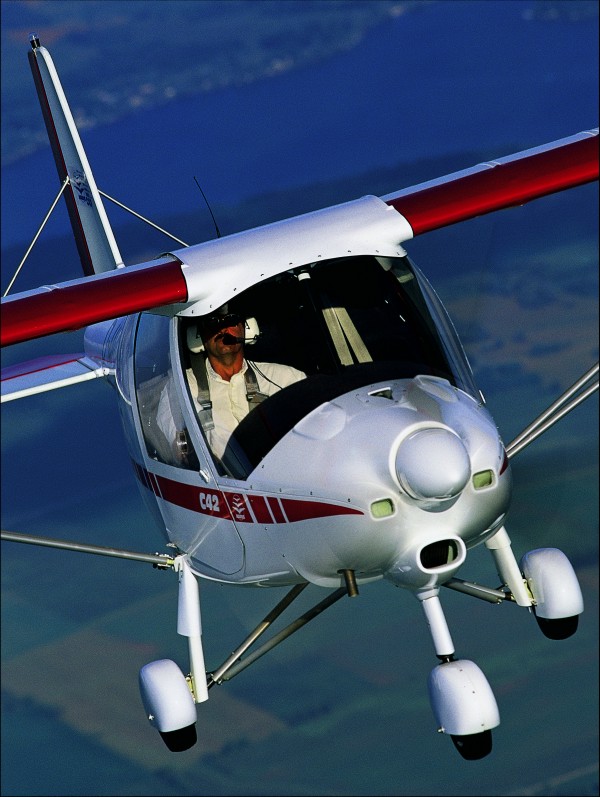 Ikarus C42 a modern 21st century microlight aircraft Stock Photo - Alamy