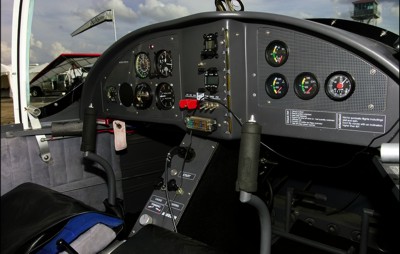 In the cockpit of the C42 